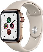 Apple Watch Series 5 44 mm Caja de acero inoxidable oro con Correa deportiva color piedra [Wifi + Cellular]