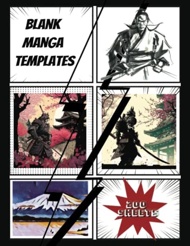 My Manga Sketchbook: Vintage Anime Inspired,Large Print, 200 paged blank Manga templates Art book