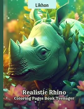 Likhon Realistic Rhino Coloring Pages Book Teenager
