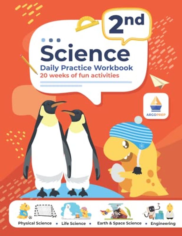 2nd Grade Science: Daily Practice Workbook | 20 Weeks of Fun Activities (Physical, Life, Earth and Space Science, Engineering | Video Explanations Included | 200+ Pages Workbook)