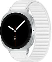 Samsung Galaxy Watch8 44 mm Boîtier aluminium argent sur Confort S/M blanc [Wi-Fi]