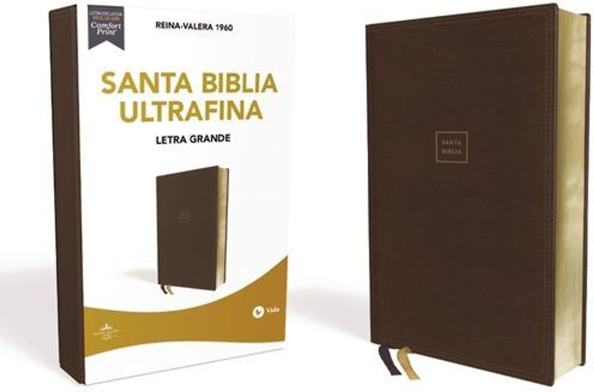 Rvr60, Santa Biblia, Letra Grande, Leathersoft, Café, Palabras de Jesús En Rojo, Comfort Print