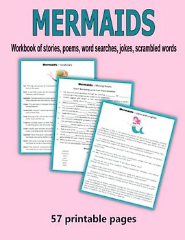Mermaids: Workbook of stories, poems, word searches, jokes, scrambled words