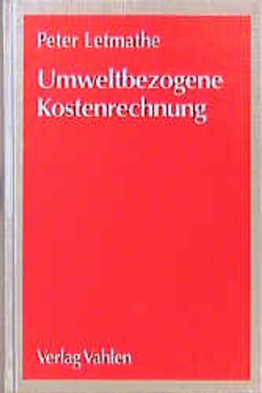 Umweltbezogene Kostenrechnung