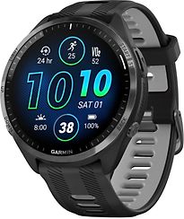 Image of Garmin Forerunner 965 47 mm zwart/grijs met zwart/grijs siliconen polsband [wifi] (Refurbished)