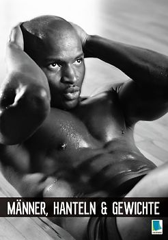 Männer, Hanteln und Gewichte (Tischaufsteller DIN A5 hoch)