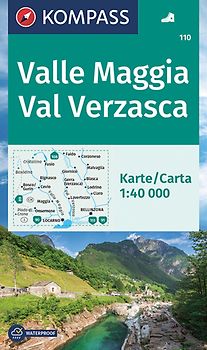 KOMPASS Wanderkarte 110 Valle Maggia, Val Verzasca 1:40.000