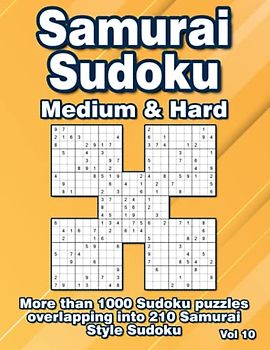 Samurai Sudoku Puzzle Book: 210 Samurai Style Sudoku for Adults and Clever Kids