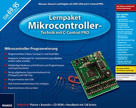 Lernpaket Mikrocontroller-Technik mit C-Control Pro