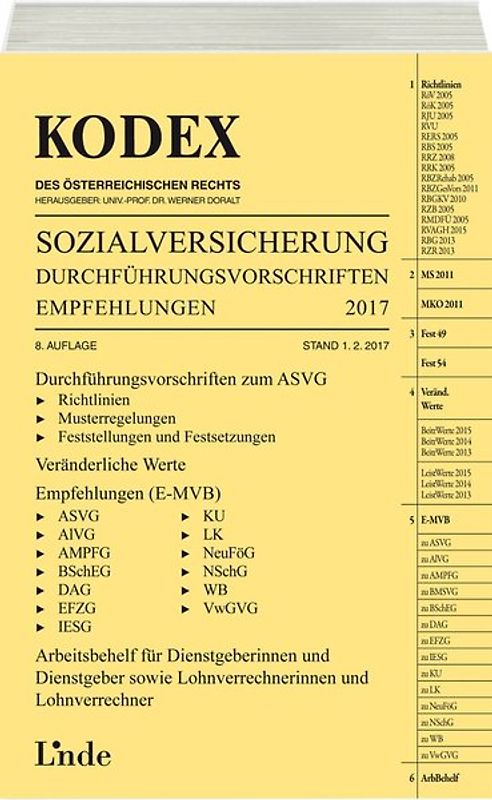 KODEX Sozialversicherung 2017, Band III