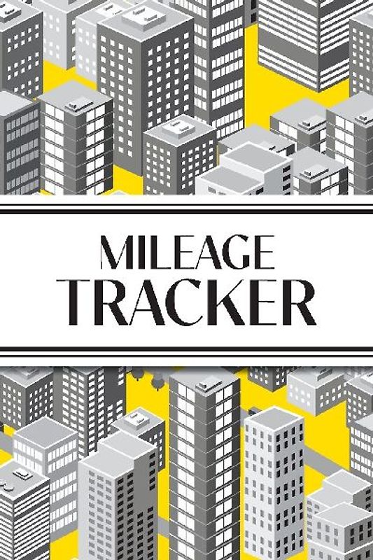 Mileage Tracker (Cityscape Grayscale and Yellow)