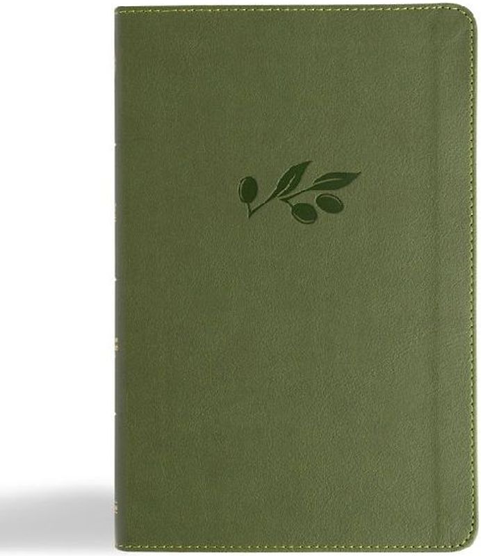 CSB Thinline Bible, Anglicised Edition, Olive Leathertouch