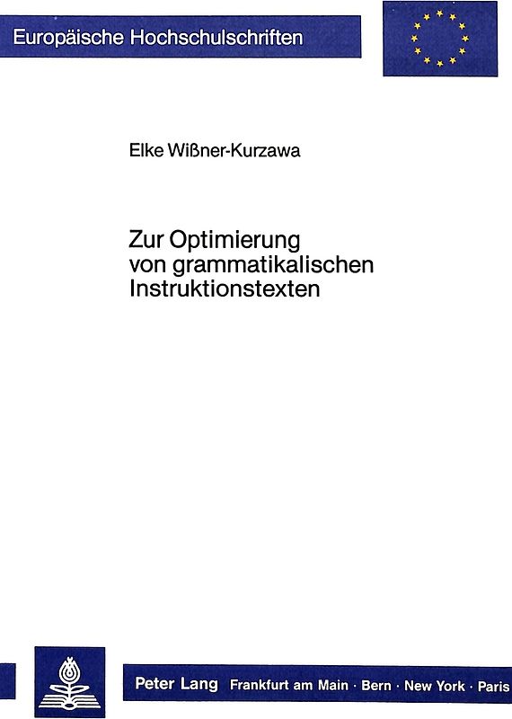 Zur Optimierung von grammatikalischen Instruktionstexten