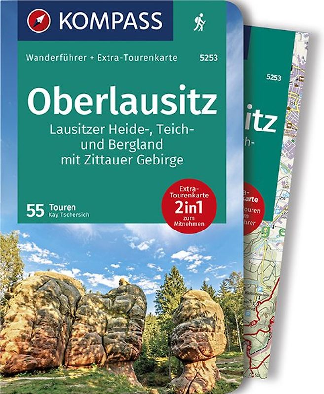 KOMPASS Wanderführer Oberlausitz, Lausitzer Heide-, Teich- und Bergland, mit Zittauer Gebirge