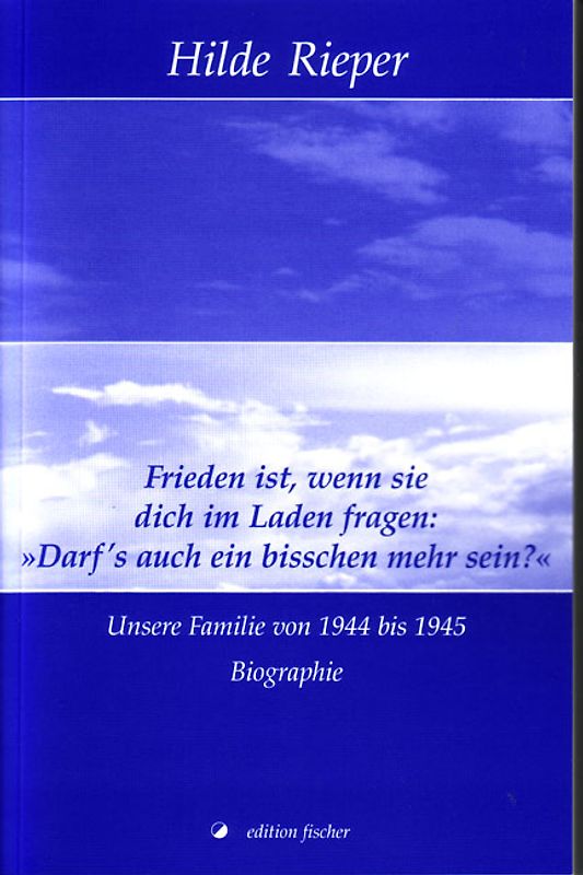 Frieden ist, wenn sie dich im Laden fragen: "Darf's auch ein bisschen mehr sein?"