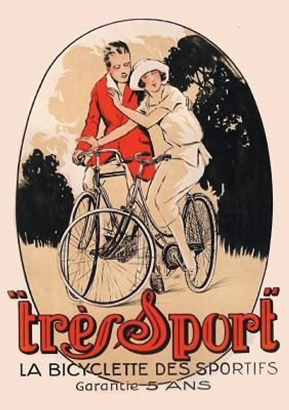 Carnet ligné Affiche Très Sport" Bicyclette"