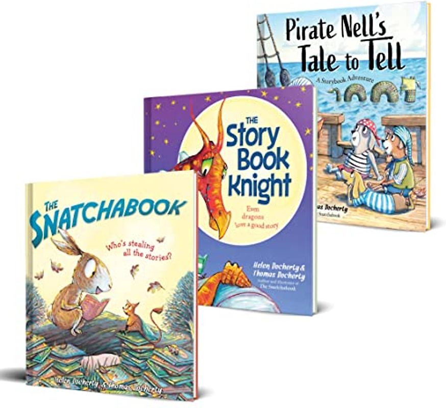 Read-aloud Picture Book Set: Three Fun, Rhyming Reads for Kids 3-6 (The Snatchabook, The Storybook Knight, Pirate Nell's Tale to Tell)