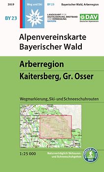 Alpenvereinskarte Bayerischer Wald, Arberregion, Kaitersberg, Osser
