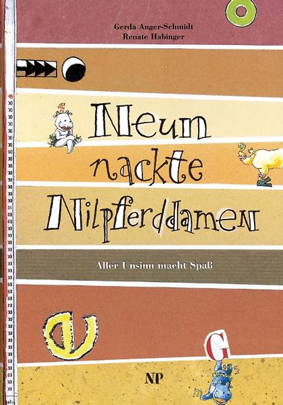 Neun nackte Nilpferddamen