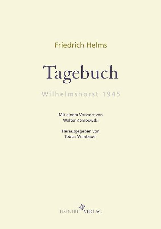 Tagebuch. Wilhelmshorst 1945