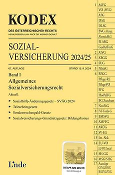 KODEX Sozialversicherung 2024/25, Band I