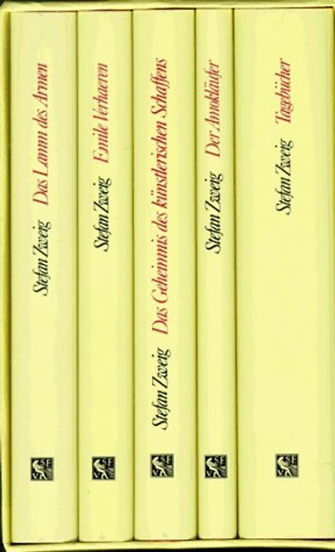 Gesammelte Werke in Einzelbänden - Werkausgabe in Kassetten. Der Amokläufer, Emile Verhaeren, Das Lamm der Armen, Das Geheimnis des künstlerischen Schaffens, Tagebücher