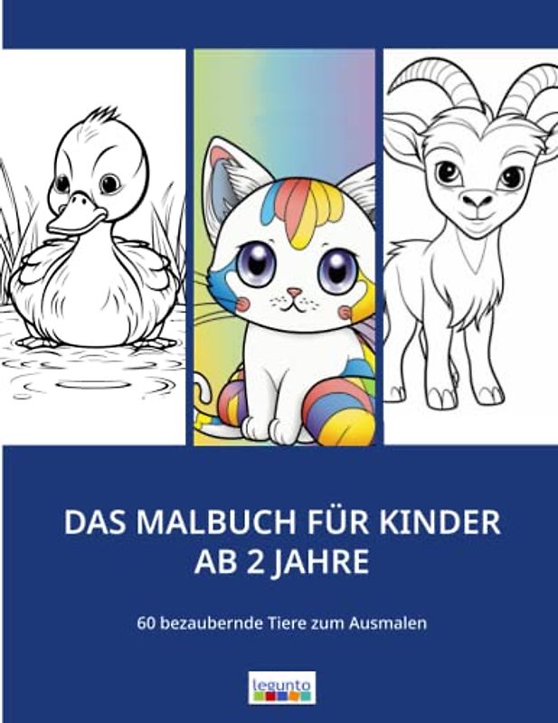 Das Malbuch für Kinder ab 2 Jahre - 60 bezaubernde Tiere zum Ausmalen: Ein wunderschönes Geschenk für Mädchen und Jungen ab 2 Jahren, das ihre ... und viel Spaß beim Ausmalen garantiert.