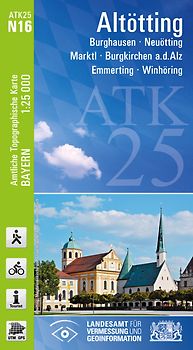 ATK25-N16 Altötting (Amtliche Topographische Karte 1:25000)