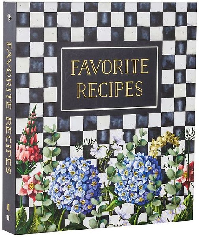 Deluxe Recipe Binder - Favorite Recipes (Hydrangea) - Write in Your Own Recipes