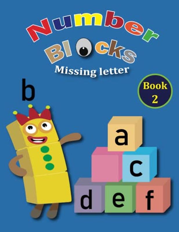 Number Blocks Missing letter (Book 2): Alphabet activity book for kids age, 7-12, shapes tracing book for kids, activity books for kids ages 4-8 shape tracing