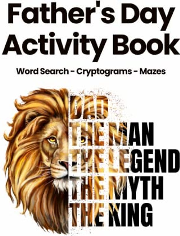 Father's Day Activity Book, Father's Day Gift, Sudoku, Word Search, Cryptograms, Fathers Day Gifts From Kids, Fathers Day Books, Fathers Day Gifts ... Day Activity Book by Glitter Bay Books