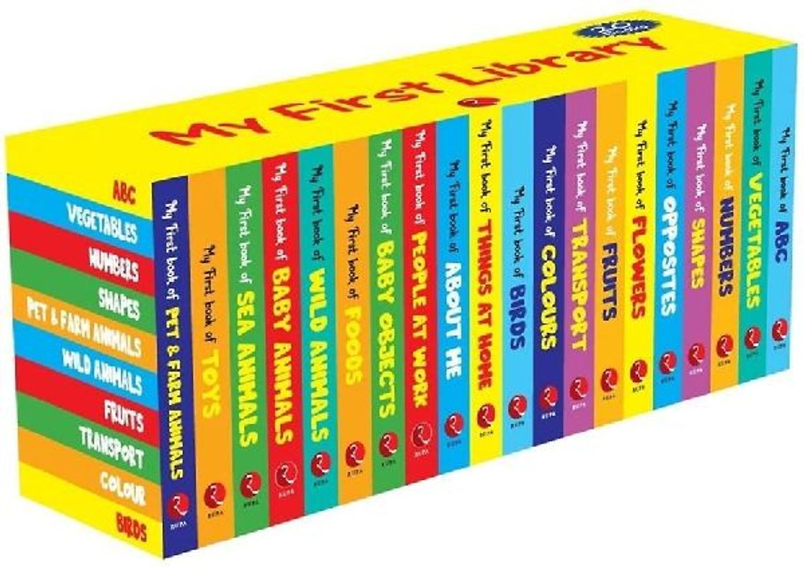 My First Library - Set of 20 Books (Box Set) - Kids Learning Board Books