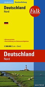 Falk Länderkarte Deutschland Nord 1:500 000