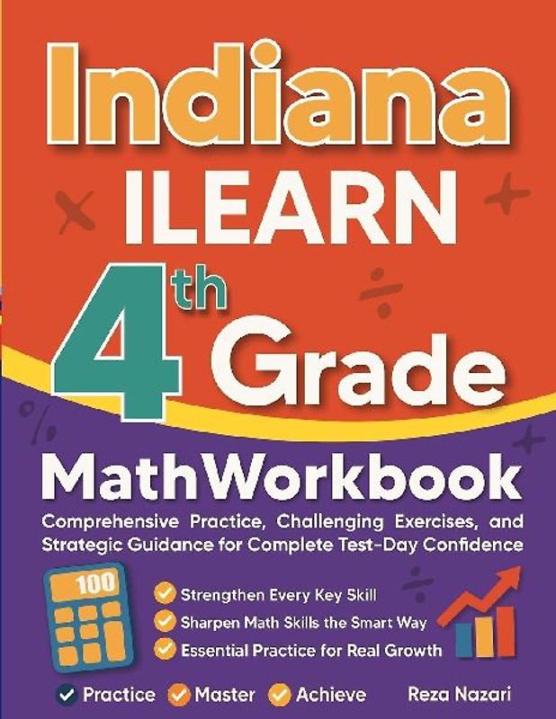 Indiana ILEARN Grade 4 Math Workbook