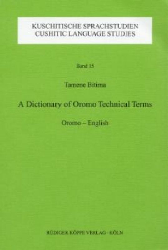 A Dictionary of Oromo Technical Terms