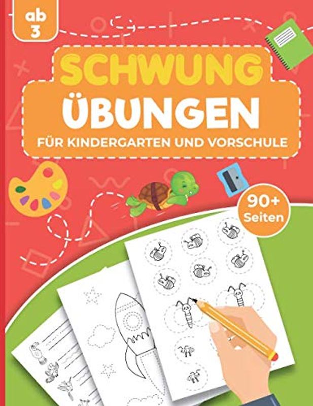 Schwungübungen ab 3 für Kindergarten und Vorschule: Übungsheft zur Vorbereitung auf das Schreiben lernen