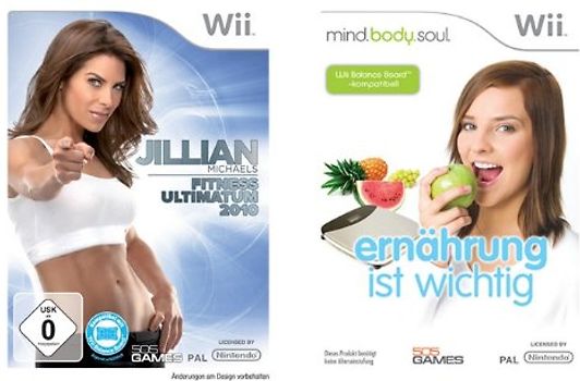 Jillian Michaels Fitness Bundle Fit und Ernährung ist Wichtig Nintendo Wii