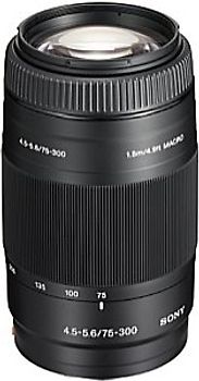 Sony 75-300 mm F4.5-5.6 55 mm Filtergewinde (Sony A-mount Anschluss) schwarz