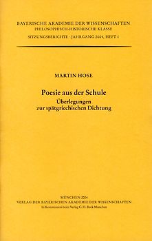 Werke des Verlags der Bayerischen Akademie der Wissenschaften bei... / Poesie aus der neuen Schule