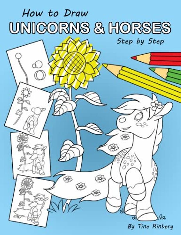 How to draw unicorns and horses: Step by step
