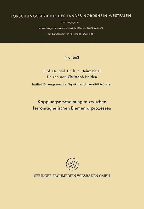 Kopplungserscheinungen zwischen ferromagnetischen Elementarprozessen
