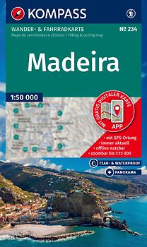 KOMPASS Wanderkarte 234 Madeira 1:50.000