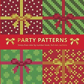 PARTY PATTERNS.: Stress-free color by number book, 3x3 mm. sections. (MYSTERY MOSAICS, Band 13)