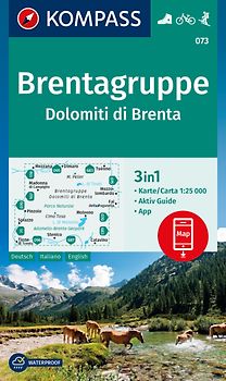 KOMPASS Wanderkarte 073 Brentagruppe / Dolomiti di Brenta 1:25.000