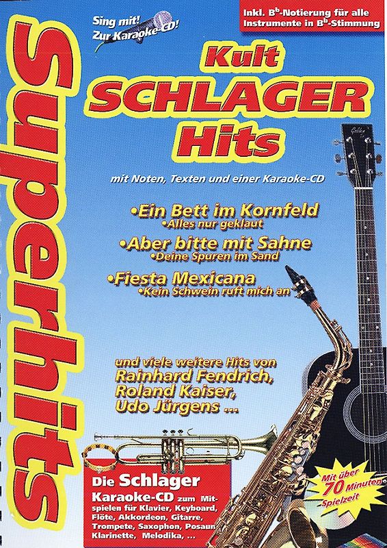 KARAOKE - Kult Schlager Hits, Buch mit Noten, Texten und einer Karaoke-CD
