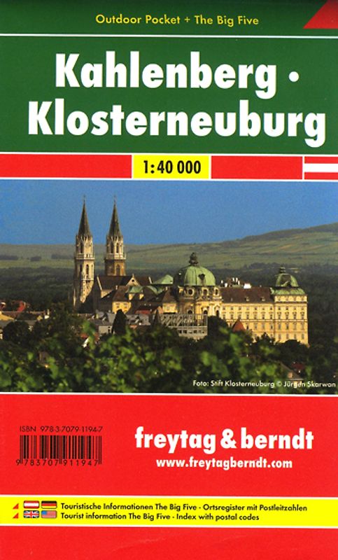 freytag & berndt Wanderkarte WK 011 OUP Kahlenberg - Klosterneuburg 1:40.000