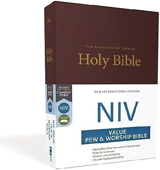 NIV, Value Pew and Worship Bible, Hardcover, Burgundy