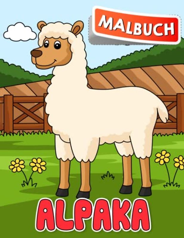 Alpaka Malbuch: Niedliches Tier durch 30 Malvorlagen im | Gag Geschenke - White Elephant Geschenke und mehr für alle Altersgruppen