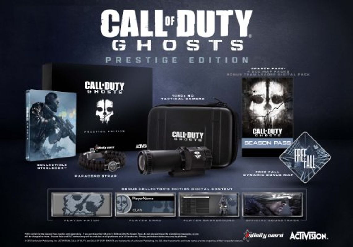 Call of Duty: Ghosts [Prestige Edition, Steelbook, Paracord Armand, Taktische kamera, Internationale Version] Xbox One