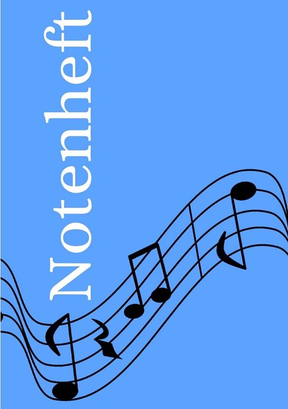 Notenheft: DIN A4 Notenlinienheft | 300 Seiten mit 12 Notenzeilen / Systeme pro Blatt | Papier 90g/m² | Musikheft mit Notenlinien